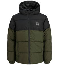 Jack & Jones Fóðraður jakki - JjMaze - Rúsínur/BLOKKUN MEÐ White