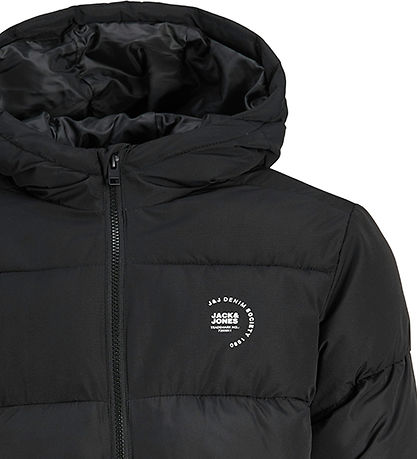 Jack & Jones Puffer Jacket - JjMaze - Black/White Logo
