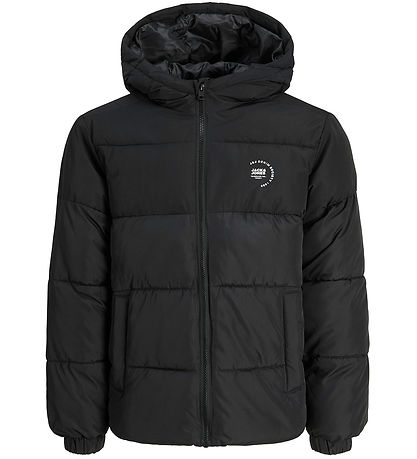 Jack & Jones Puffer Jacket - JjMaze - Black/White Logo