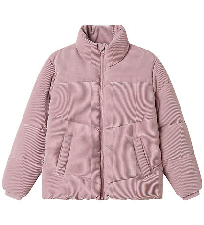 Name It Puffer Jacket - Corduroy - NkfMelina - Mauve Shadows