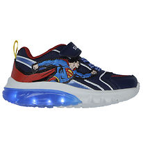 Geox Shoes w. Light - J Ciberdron - Blue/Red w. Superman