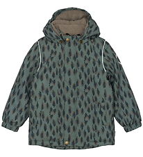 Mikk-Line Winter Coat - Recycled - Conditioner Green w. Print