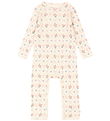 Konges Sløjd Jumpsuit - Rib - Minnie - Fleur Decor w. Pointelle