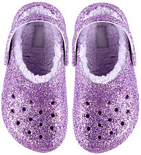 Crocs Sandals w. Lining - Classic+ Lined Chunky Glitter - Purple