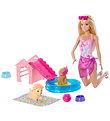 Barbie Doll set - 30 cm - Puppy Pool Party Aloha Blonde