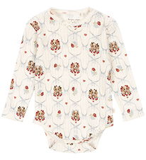 Konges Sløjd Bodysuit l/s - Rib - Minnie - Puppy w. Pointelle