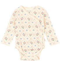 Konges Sløjd Bodysuit l/s - Rib - Minnie - Fleur Decor w. Pointe