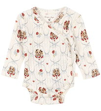Konges Sløjd Bodysuit l/s - Rib - Minnie - Puppy w. Pointelle