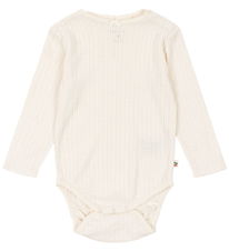 Konges Sløjd Bodysuit l/s - Rib - Minnie - Antique White