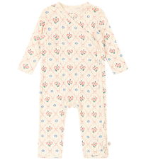 Konges Sløjd Strampler - Rib - Minnie - Fleur Dekor m. Lochmuste