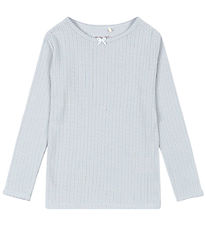 Konges Sløjd Blouse - Rib - Minnie - Gray Dawn w. Pointelle