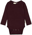 Petit Piao Bodysuit l/s - Rib - Modal - Dark Grape