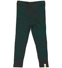 Petit Piao Leggings - Rib - Modal - Dark Sea/Coffee Bean