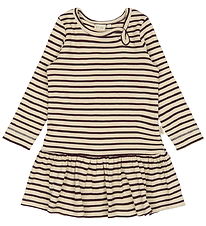 Petit Piao Dress - Rib - Modal - Dark Grape/Off White