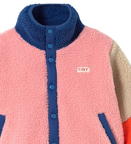 Tiny Cottons Fleecejacka - Färgblock Polar - Mörkblå