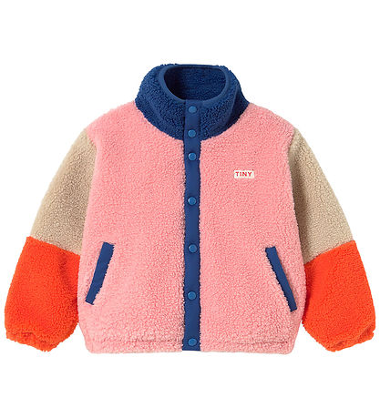 Tiny Cottons Fleecejacka - Färgblock Polar - Mörkblå