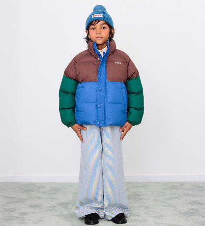 Tiny Cottons Steppjacke - Farbblock - Dunkelblau
