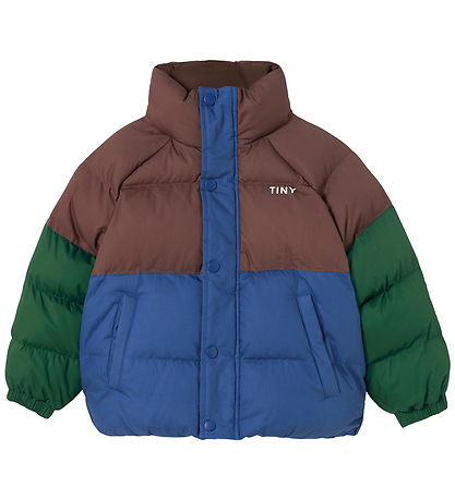 Tiny Cottons Steppjacke - Farbblock - Dunkelblau