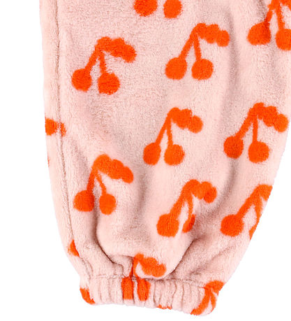 Tiny Cottons Fleece trousers - Cherries - Wild Rose