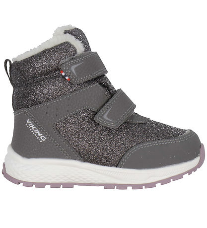 Viking Snowboots - Uitrusting Glitter Warm WP 2V - Houtskool/Dus