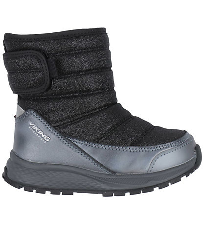 Viking Snowboots - Equip Glitter Warm WP Pull-on - Zwart