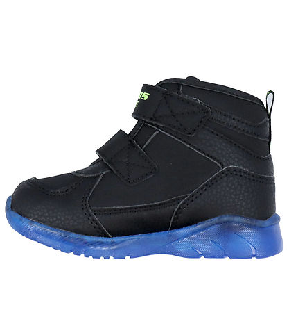 Skechers Vinterkängor m. Ljus - Splash Strålar - Svart/Blå/Lime