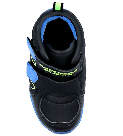 Skechers Vinterkängor m. Ljus - Splash Strålar - Svart/Blå/Lime