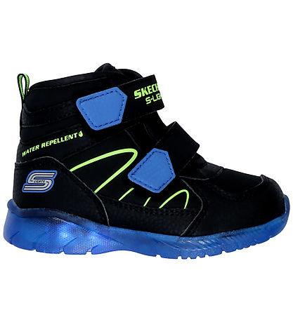 Skechers Vinterkängor m. Ljus - Splash Strålar - Svart/Blå/Lime