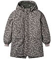 Wheat Winter Coat - Jello - Black Sea Open Flowers