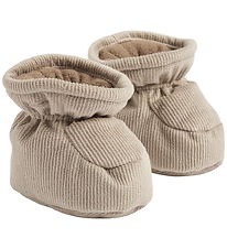 Wheat Outdoor Footies w. Fleece - Corduroy - Fuffa - Grey Stone
