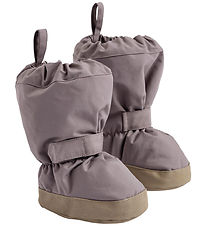 Wheat Outdoor Footies w. Fleece - Purple Stone