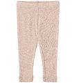 Wheat Leggings - Wool/Silk - Agi - Pale Lilac w. Pointelle