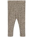 Wheat Leggings - Wool/Silk - Rib - Agi - Khaki Melange