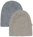 Wheat Beanies - Wool - 2-Pack - Emo - Wood Stripe