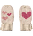 Wheat Mittens - Wool - Jacquard - Towsi - Offwhite Melange w. He