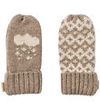 Wheat Mittens - Wool - Jacquard - Towsi - Grey Camel Melange w. 