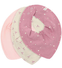 Pippi Teething Bib - Pointy - 3-Pack - Mauve Orchid