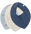 Pippi Teething Bib - Pointy - 3-Pack - Dark Denim