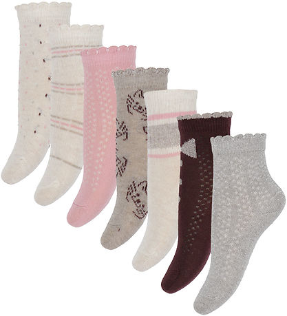 Minymo Socks - 7-Pack - Wild Rose w. Pattern