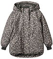 Wheat Winter Coat - Tove - Black Sea Open Flowers