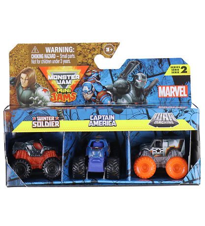 Monster Jam Bílar - 1:87 - Mini - Marvel - 3 Pakki