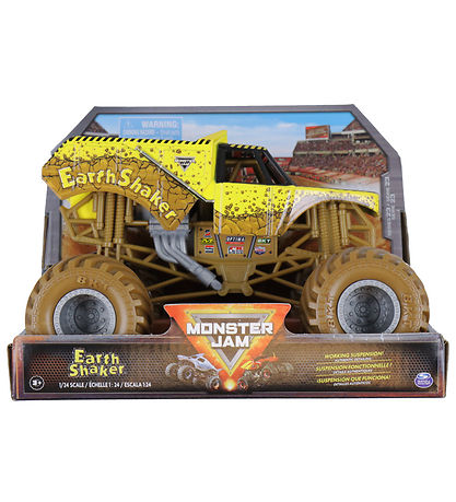 Monster Jam Safnari Truck - 1:24 - Jarðskjálfti - Brúnt/Gult