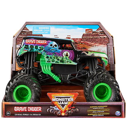 Monster Jam Safnari Truck - 1:24 - Grafargrafari - Svart/Grænt