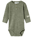 Name It Bodysuit l/s - Wool/Viscose - NbmWyla - Dried Sage