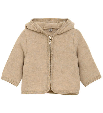 Huttelihut Fleece jacket - Wool fleece - Camel Melange w. Ears
