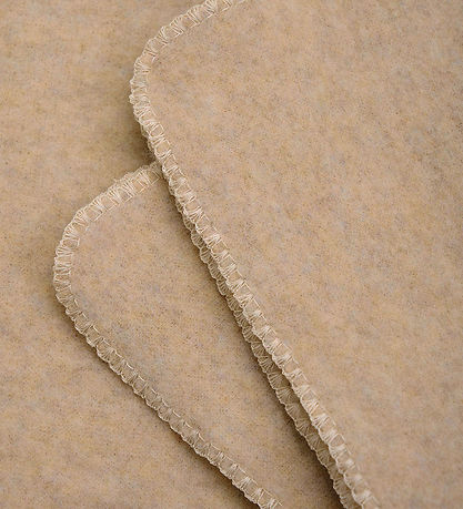 Huttelihut Blanket - Wool fleece - 85x85 cm - Camel Melange