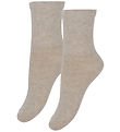 Minymo Socks - 2-Pack - Nose - Silver Mink Melange