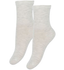 Minymo Socks - 2-Pack - Nos - Silver Birch Melange