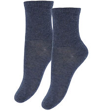 Minymo Socks - 2-Pack - Nose - Blue Nights Melange