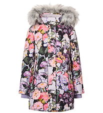 Molo Winter Coat - Peace - Flower Art w. Faux Fur